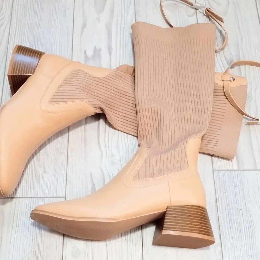 (51-4183) Knitted Long Women's Boots Sz 9